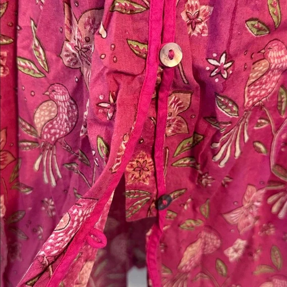 Sleeveless Pink Floral V-Neck Maxi Dress - Picture 5 of 6